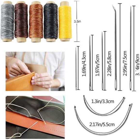 52pcs Leather Sewing Tools Kit DIY Leather Craft Tools Hand Stitching Tool Set - Picture 2 of 8